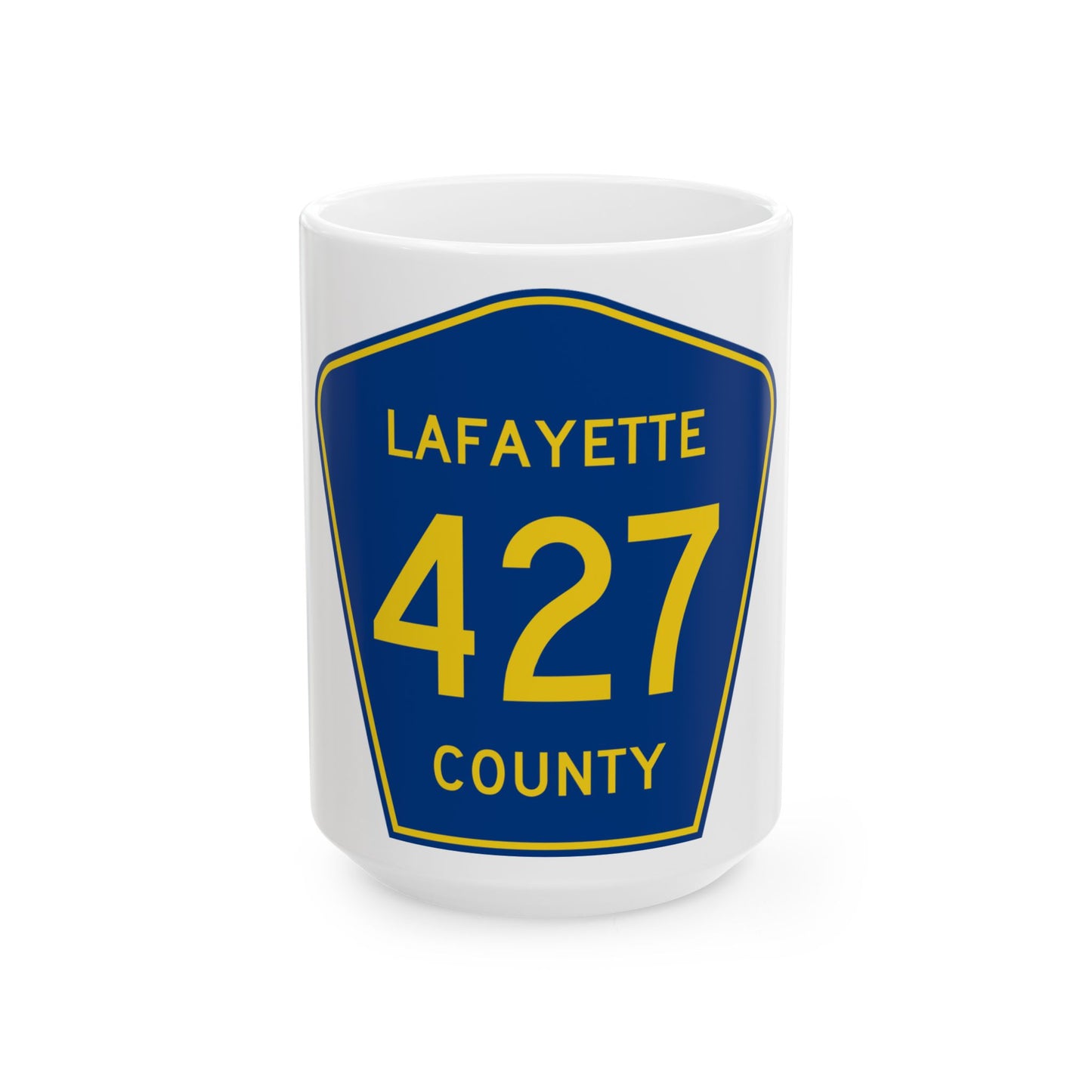Lafayette County Route 427 MS (Mississippi) (Road Sign) White Coffee Mug
