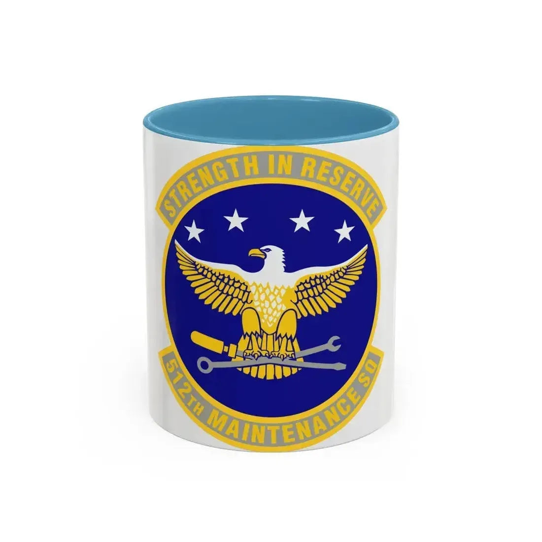 512th Maintenance Squadron (U.S. Air Force) Accent Coffee Mug 11oz Light Blue - Go Mug Yourself