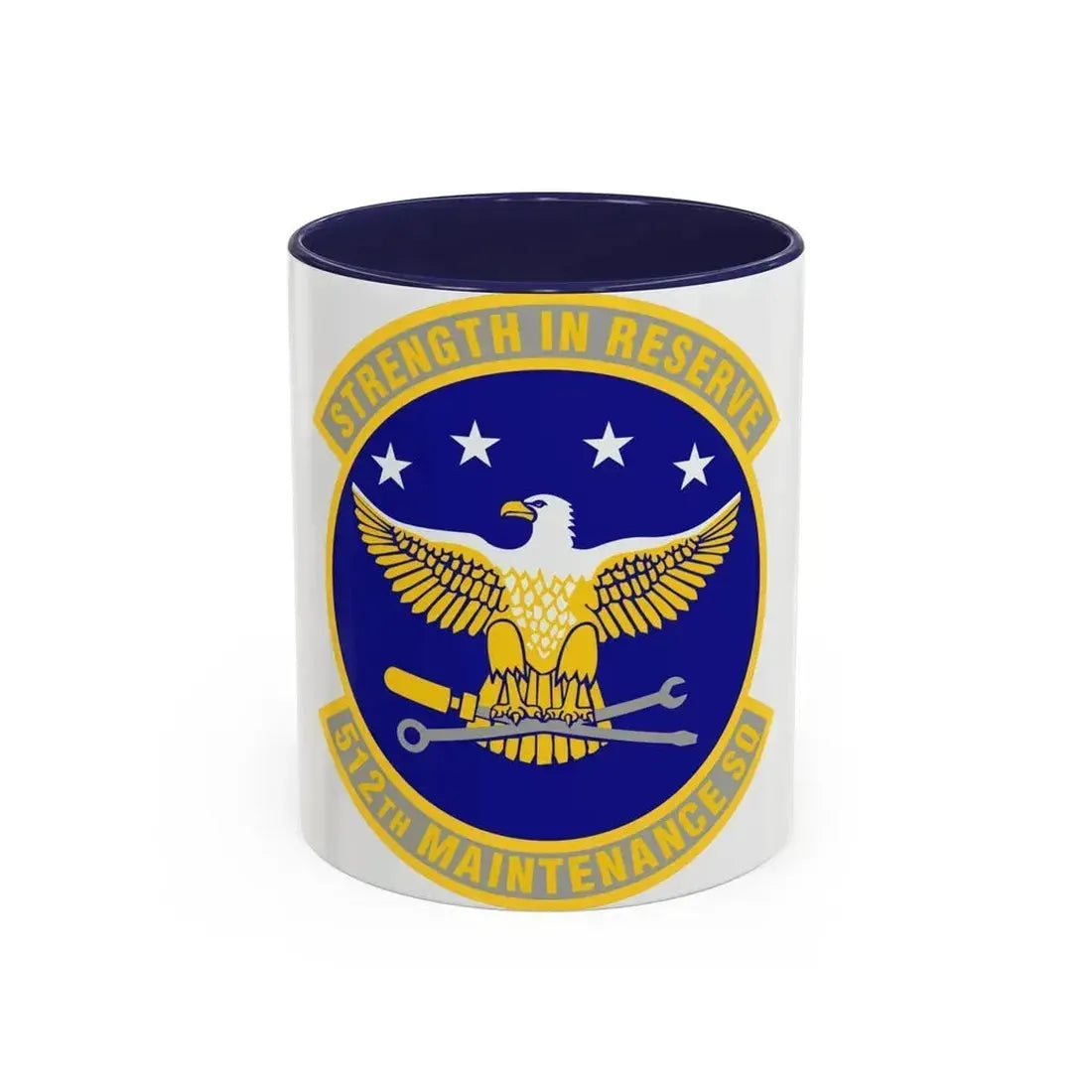 512th Maintenance Squadron (U.S. Air Force) Accent Coffee Mug 11oz Navy - Go Mug Yourself