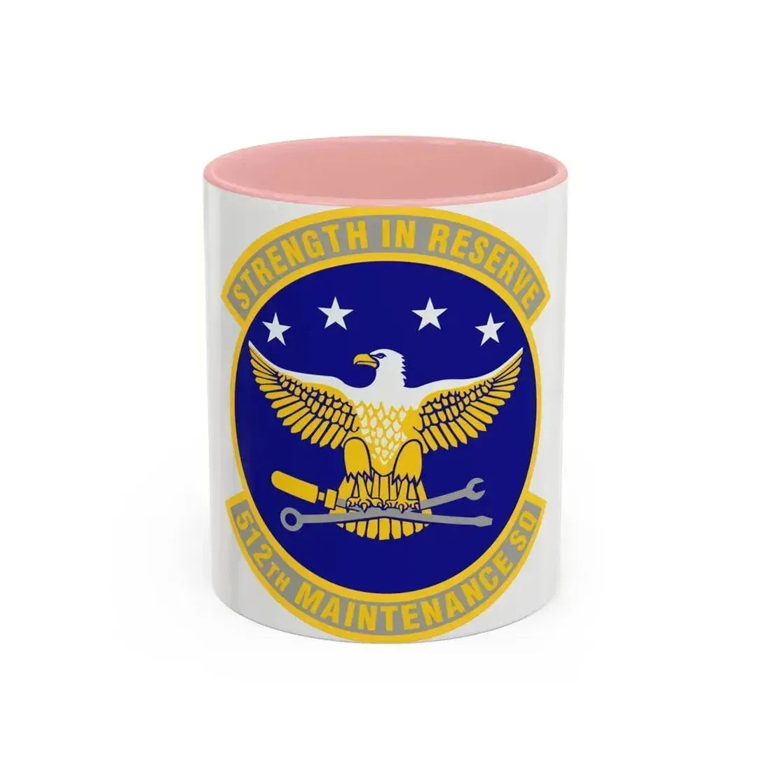 512th Maintenance Squadron (U.S. Air Force) Accent Coffee Mug 11oz Pink - Go Mug Yourself