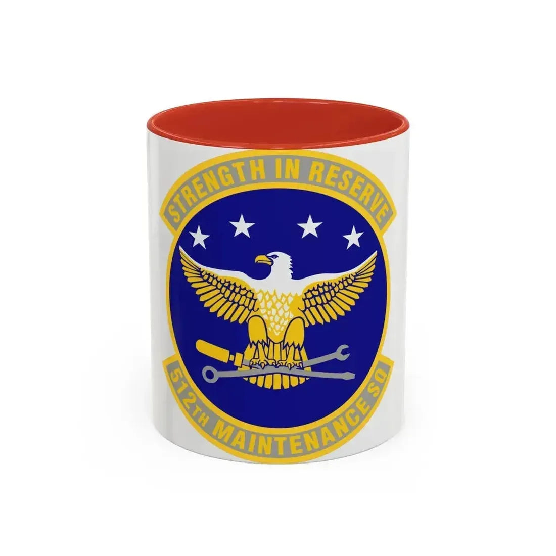 512th Maintenance Squadron (U.S. Air Force) Accent Coffee Mug 11oz Red - Go Mug Yourself