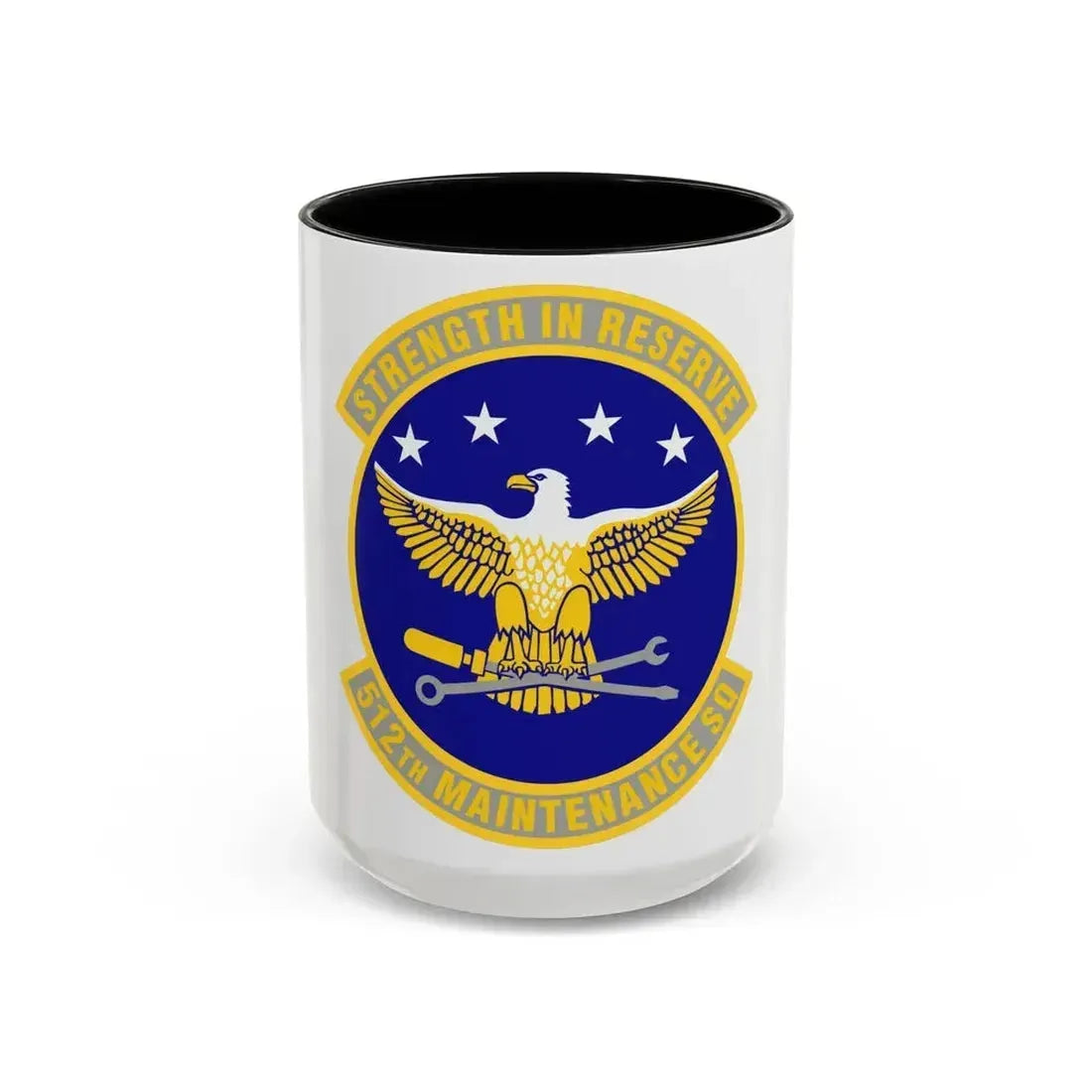 512th Maintenance Squadron (U.S. Air Force) Accent Coffee Mug 15oz Black - Go Mug Yourself