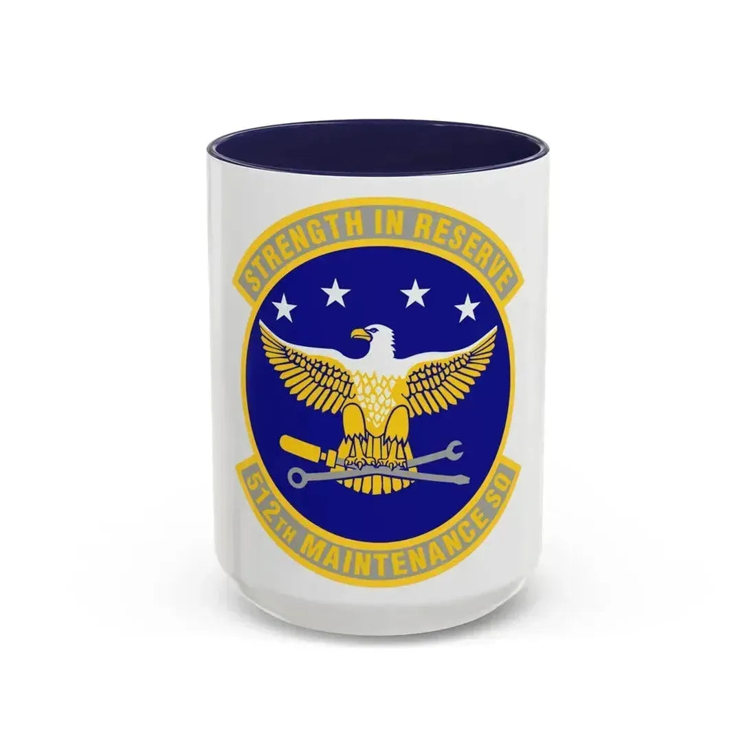512th Maintenance Squadron (U.S. Air Force) Accent Coffee Mug 15oz Navy - Go Mug Yourself