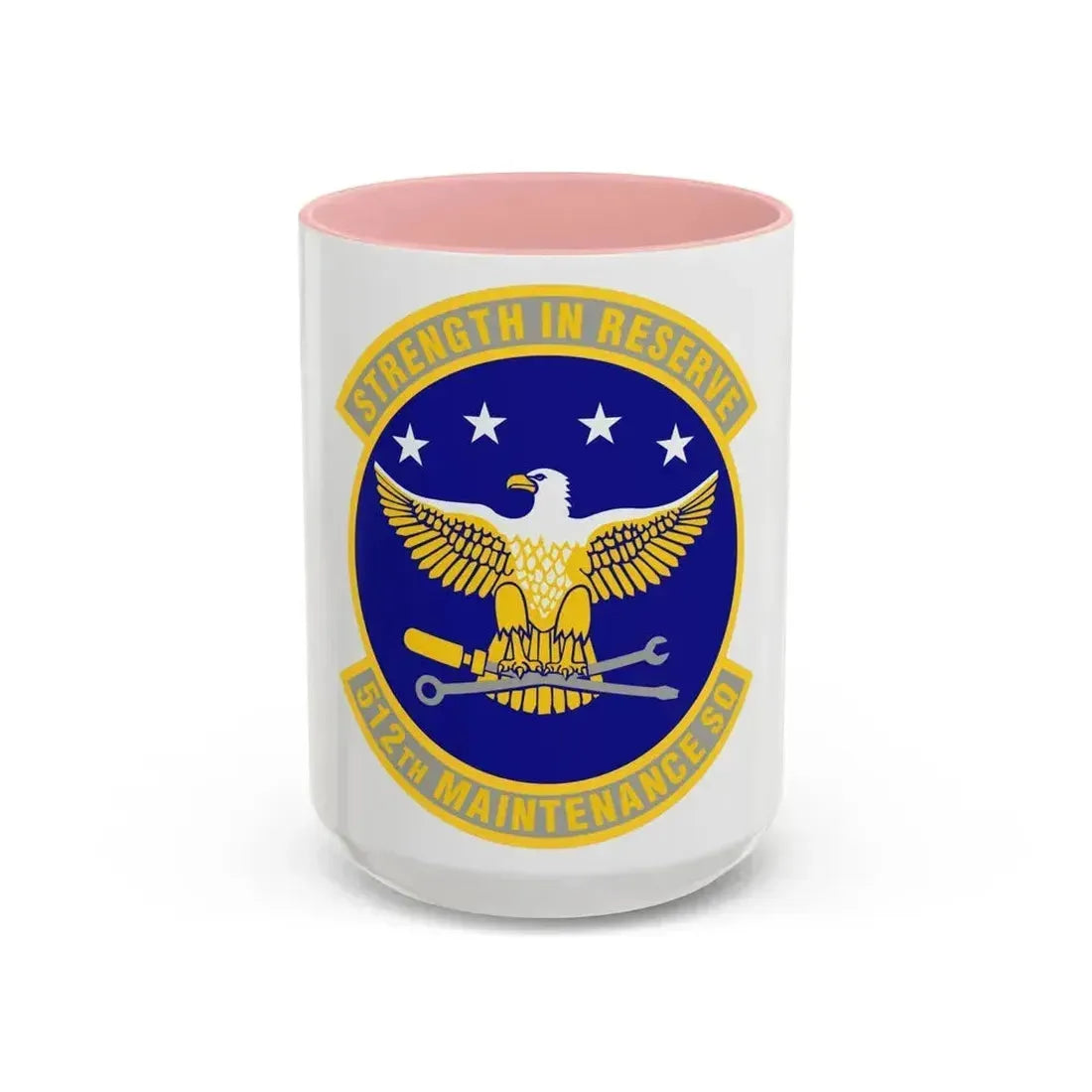512th Maintenance Squadron (U.S. Air Force) Accent Coffee Mug 15oz Pink - Go Mug Yourself