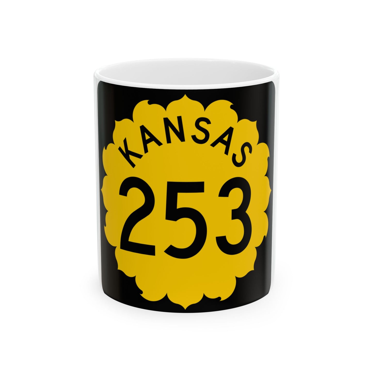 K-253 1962 (Kansas) (Road Sign) White Coffee Mug