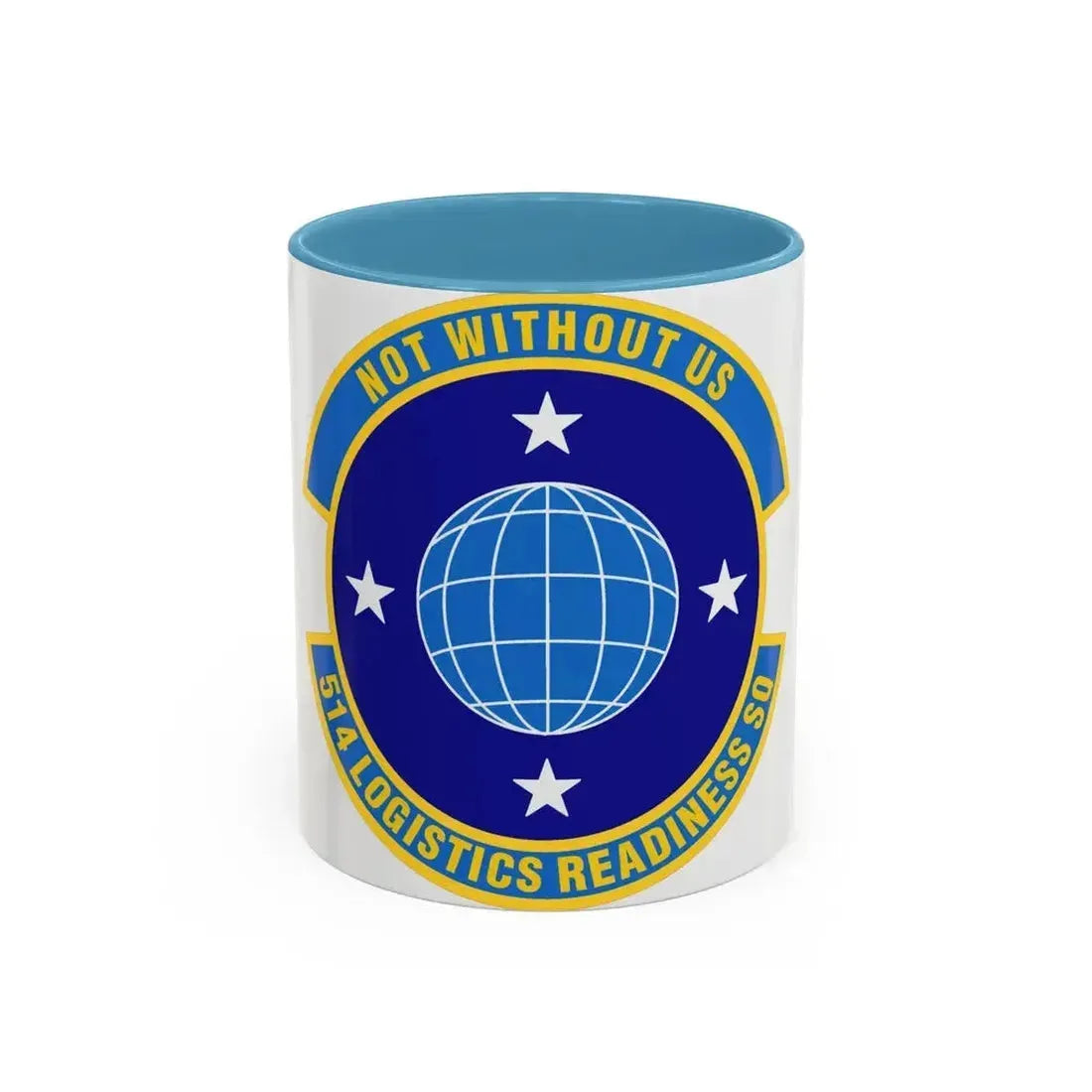 514 Logistics Readiness Squadron AFRC (U.S. Air Force) Accent Coffee Mug 11oz Light Blue - Go Mug Yourself