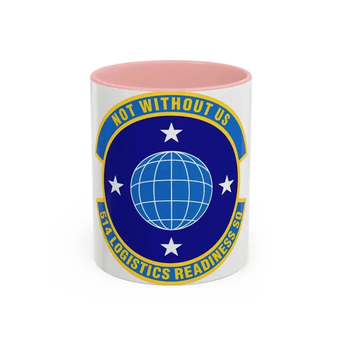 514 Logistics Readiness Squadron AFRC (U.S. Air Force) Accent Coffee Mug 11oz Pink - Go Mug Yourself