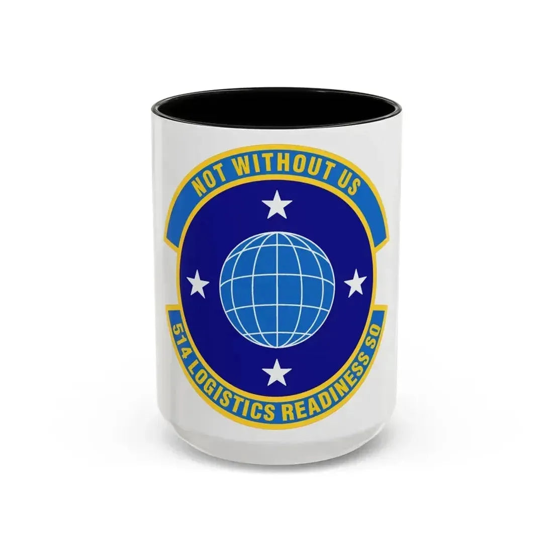 514 Logistics Readiness Squadron AFRC (U.S. Air Force) Accent Coffee Mug 15oz Black - Go Mug Yourself