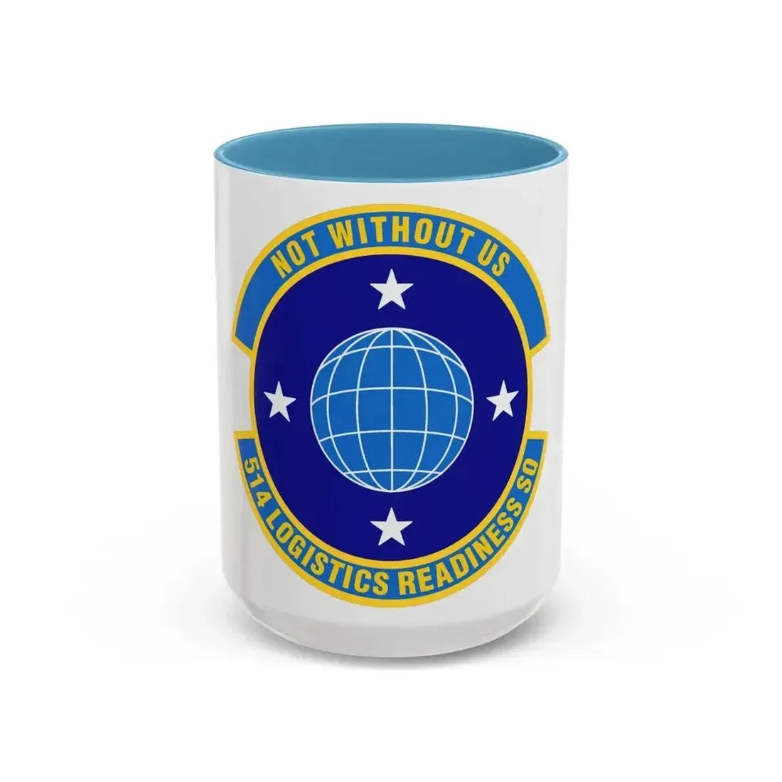 514 Logistics Readiness Squadron AFRC (U.S. Air Force) Accent Coffee Mug 15oz Light Blue - Go Mug Yourself