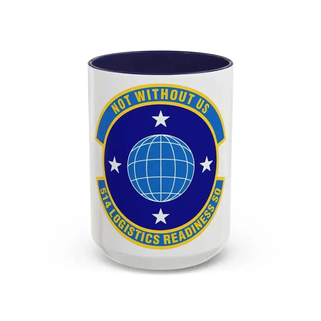 514 Logistics Readiness Squadron AFRC (U.S. Air Force) Accent Coffee Mug 15oz Navy - Go Mug Yourself