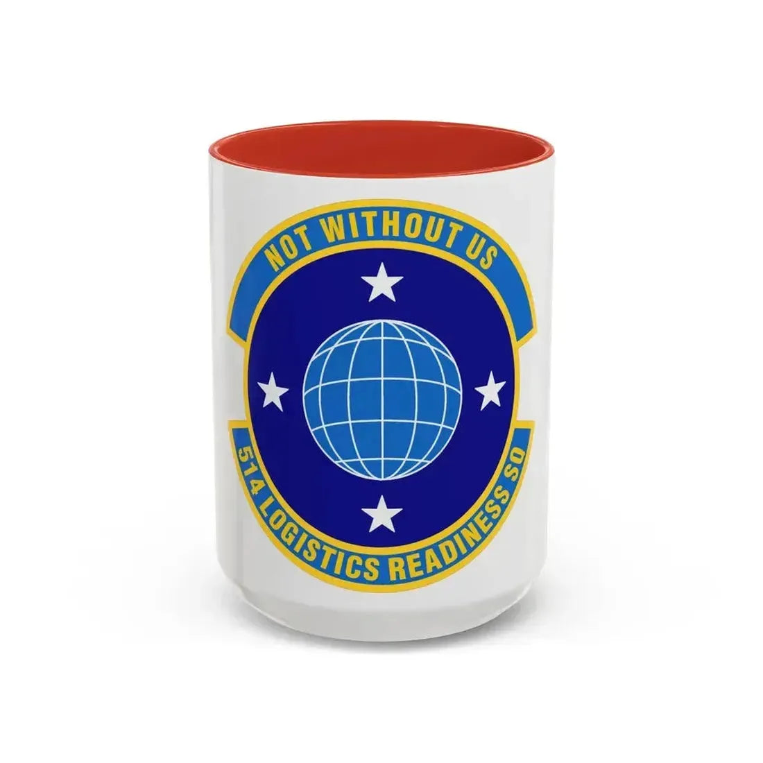514 Logistics Readiness Squadron AFRC (U.S. Air Force) Accent Coffee Mug 15oz Red - Go Mug Yourself
