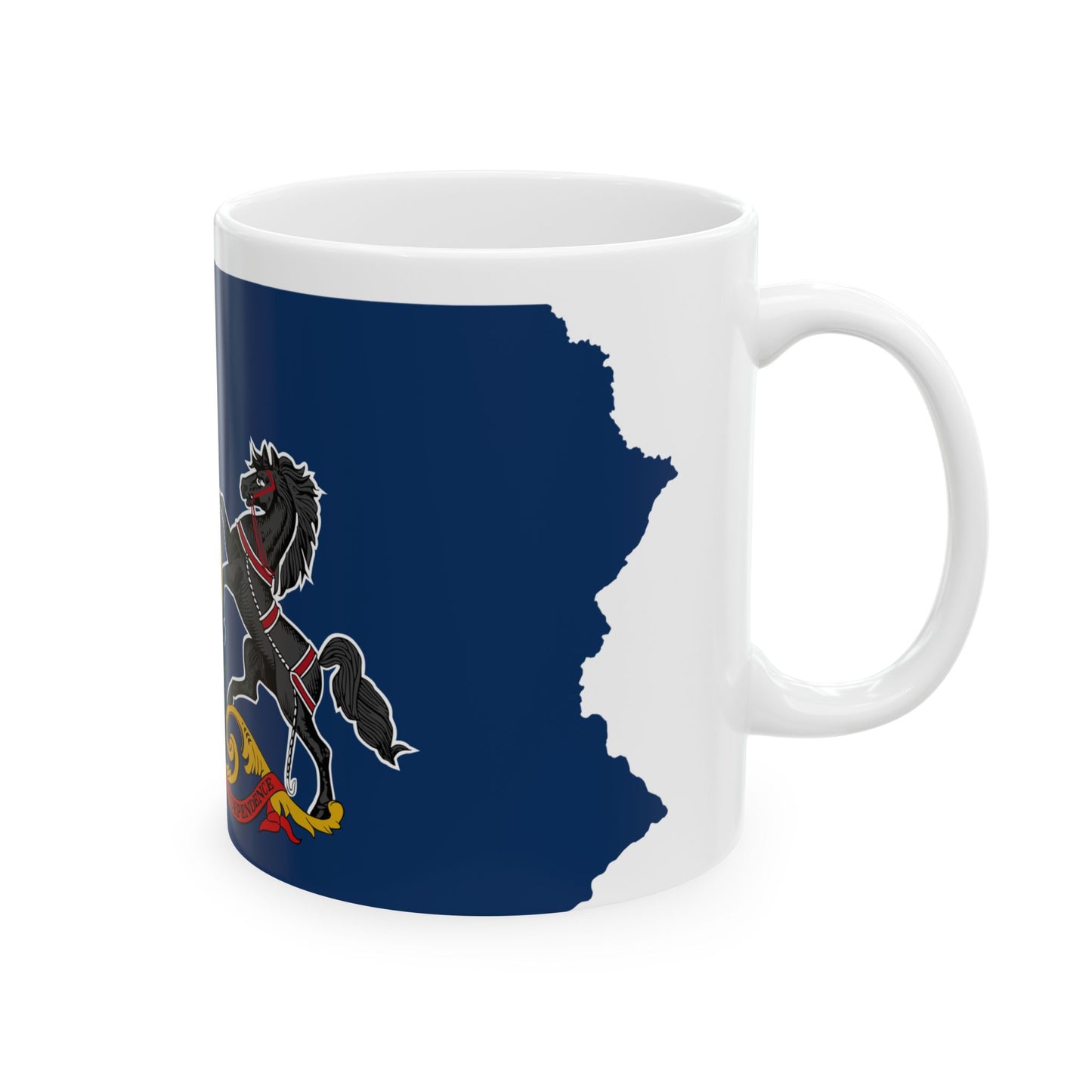 Flag-map of Pennsylvania (United States) White Coffee Mug
