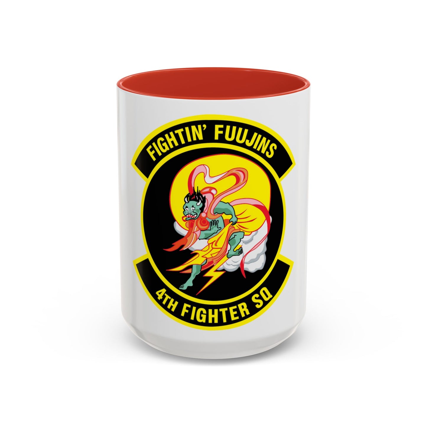 4th Fighter SQ Fightin' Fuujins (U.S. Air Force) Accent Coffee Mug