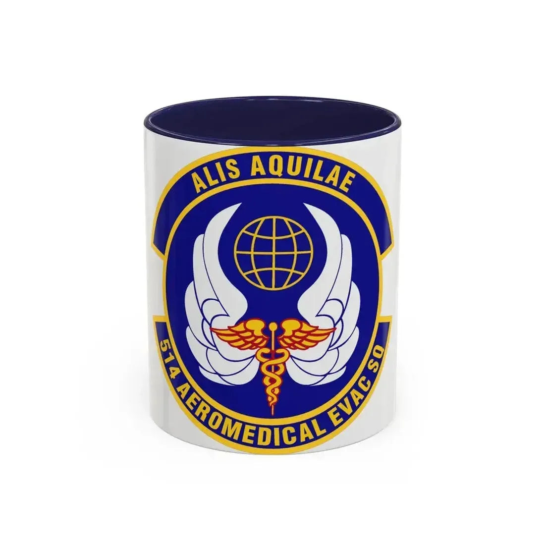 514th Aeromedical Evacuation Squadron (U.S. Air Force) Accent Coffee Mug 11oz Navy - Go Mug Yourself