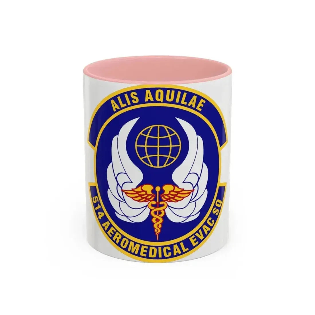 514th Aeromedical Evacuation Squadron (U.S. Air Force) Accent Coffee Mug 11oz Pink - Go Mug Yourself