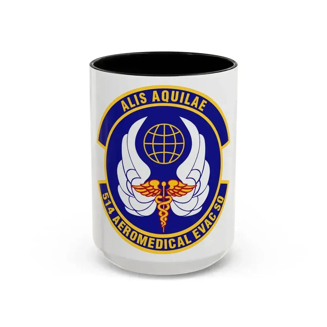 514th Aeromedical Evacuation Squadron (U.S. Air Force) Accent Coffee Mug 15oz Black - Go Mug Yourself