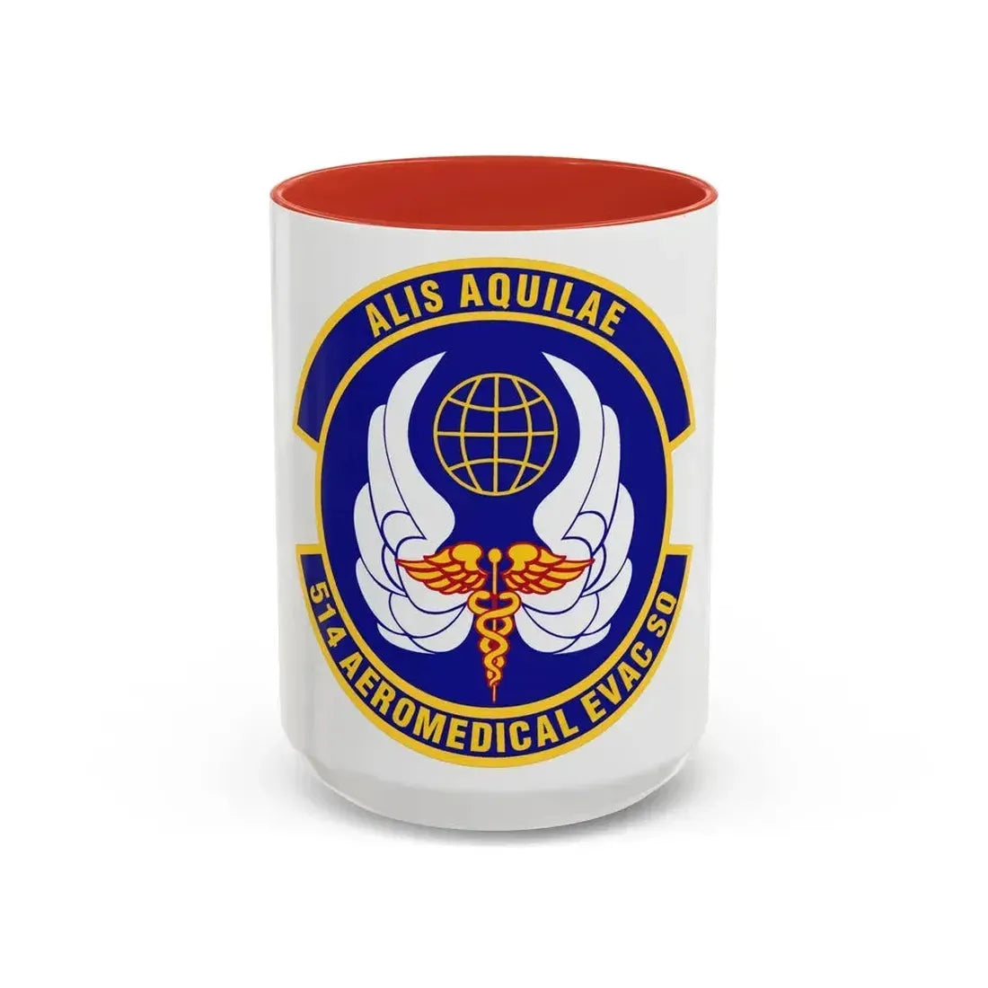 514th Aeromedical Evacuation Squadron (U.S. Air Force) Accent Coffee Mug 15oz Red - Go Mug Yourself