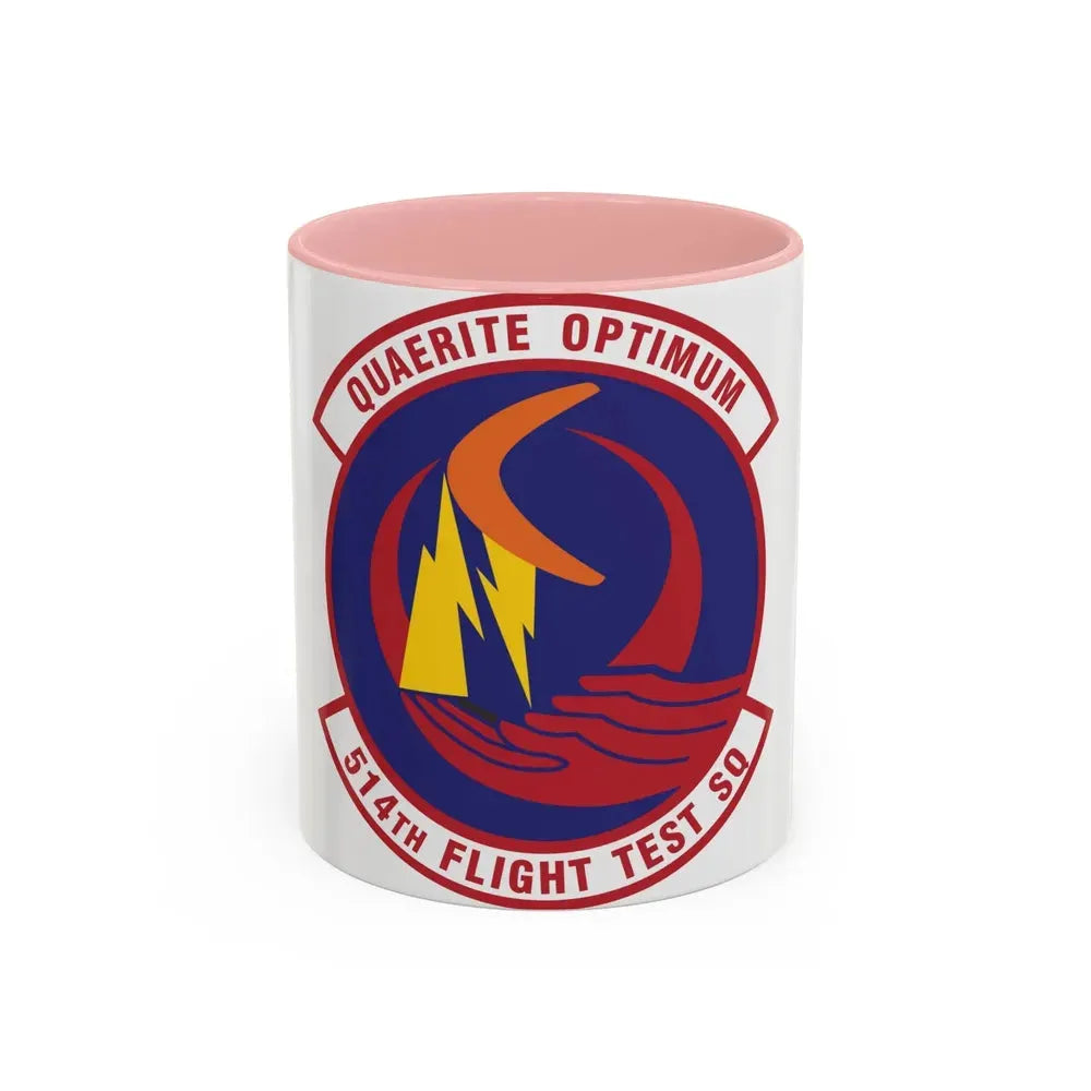 514th Flight Test Squadron (U.S. Air Force) Accent Coffee Mug 11oz Pink - Go Mug Yourself
