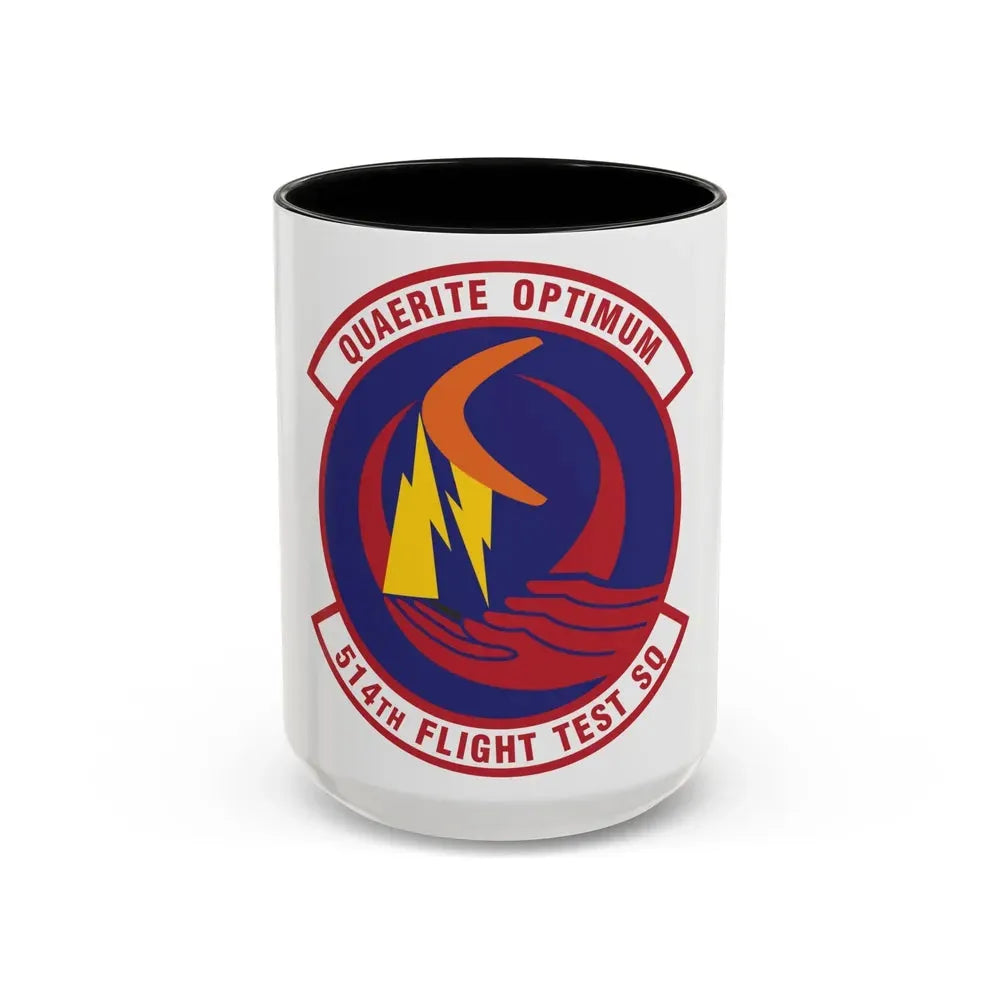 514th Flight Test Squadron (U.S. Air Force) Accent Coffee Mug 15oz Black - Go Mug Yourself