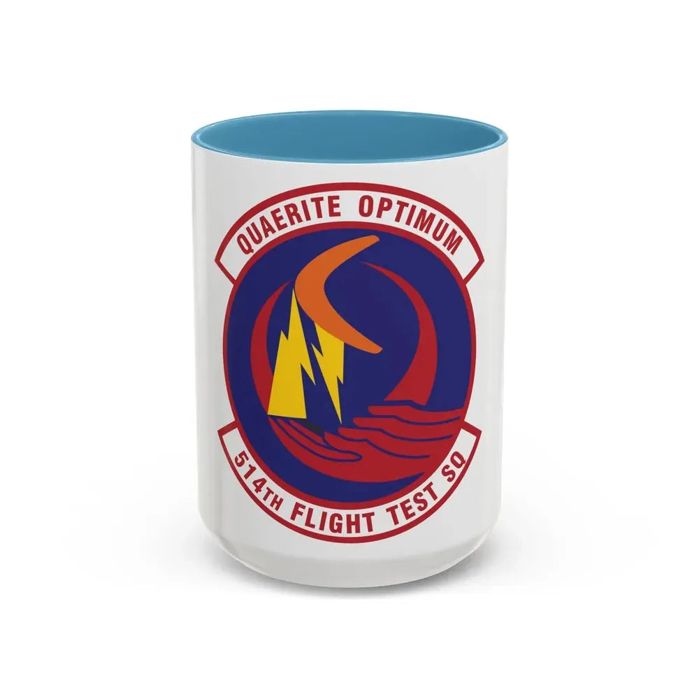 514th Flight Test Squadron (U.S. Air Force) Accent Coffee Mug 15oz Light Blue - Go Mug Yourself