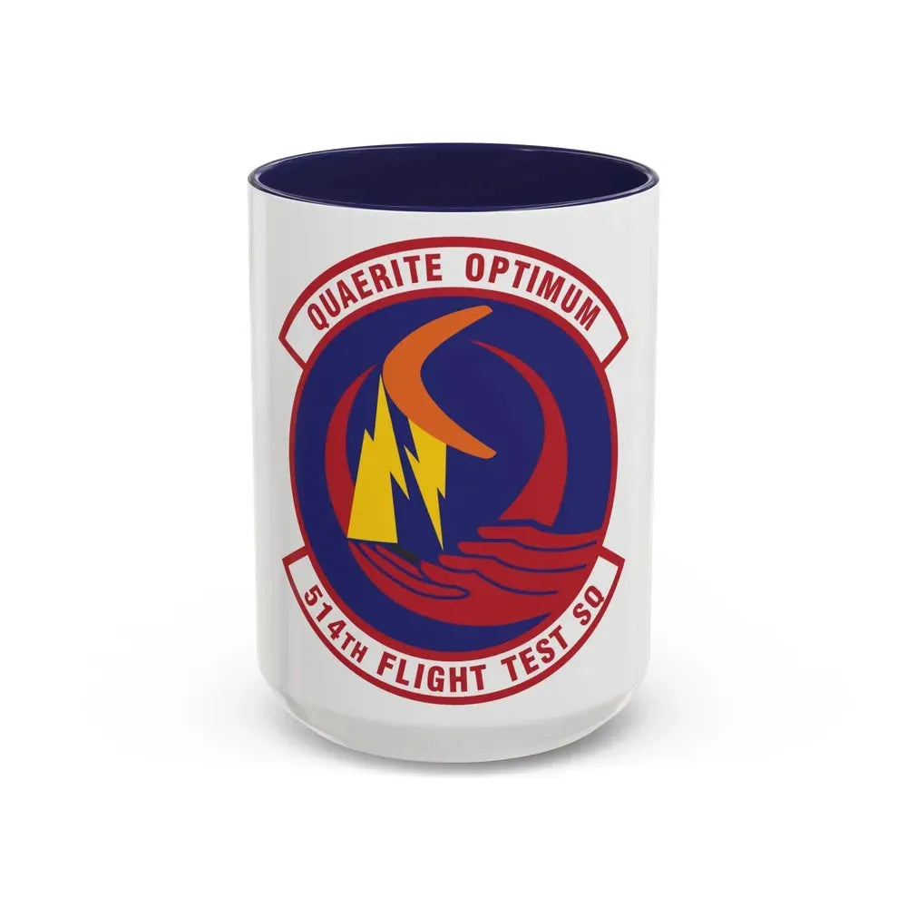 514th Flight Test Squadron (U.S. Air Force) Accent Coffee Mug 15oz Navy - Go Mug Yourself