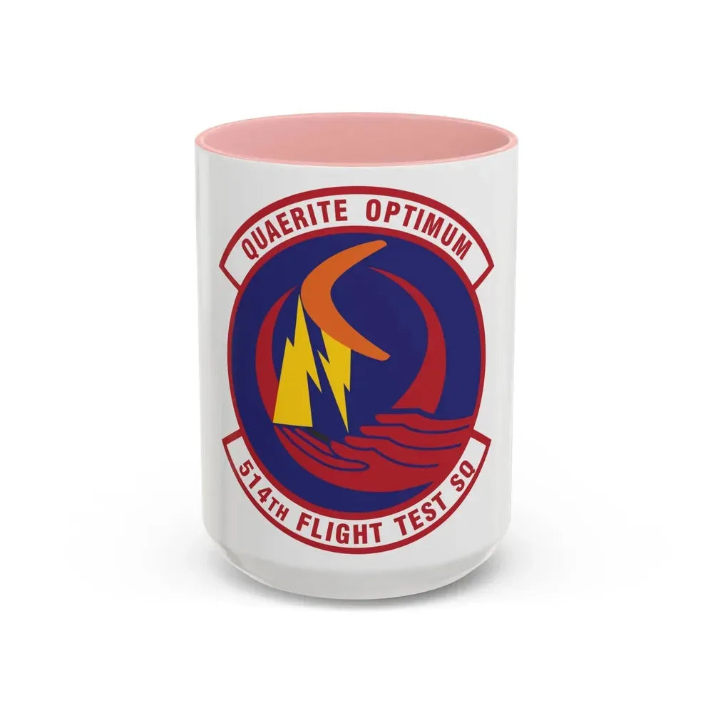 514th Flight Test Squadron (U.S. Air Force) Accent Coffee Mug 15oz Pink - Go Mug Yourself