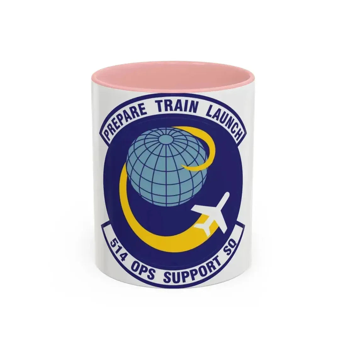 514th Operations Support Squadron (U.S. Air Force) Accent Coffee Mug 11oz Pink - Go Mug Yourself