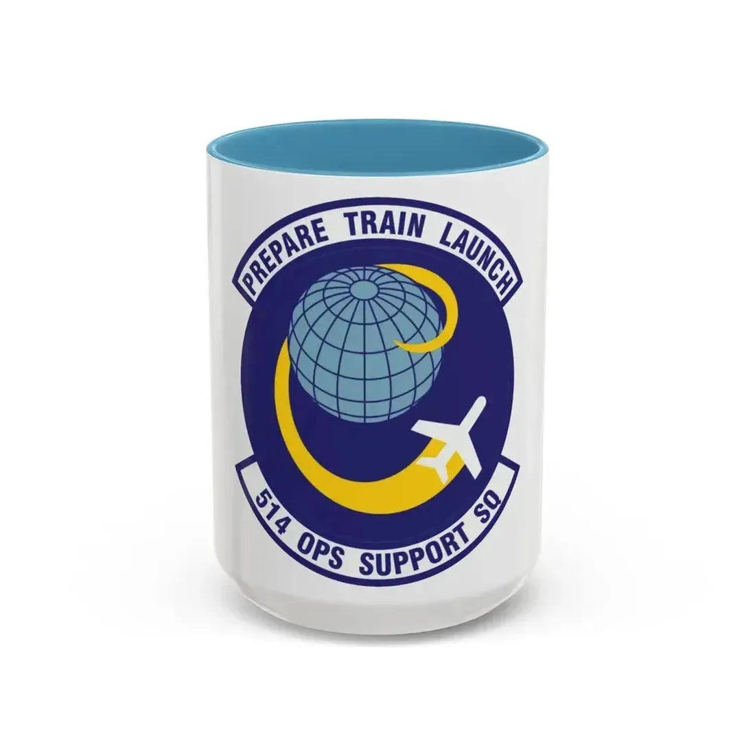514th Operations Support Squadron (U.S. Air Force) Accent Coffee Mug 15oz Light Blue - Go Mug Yourself