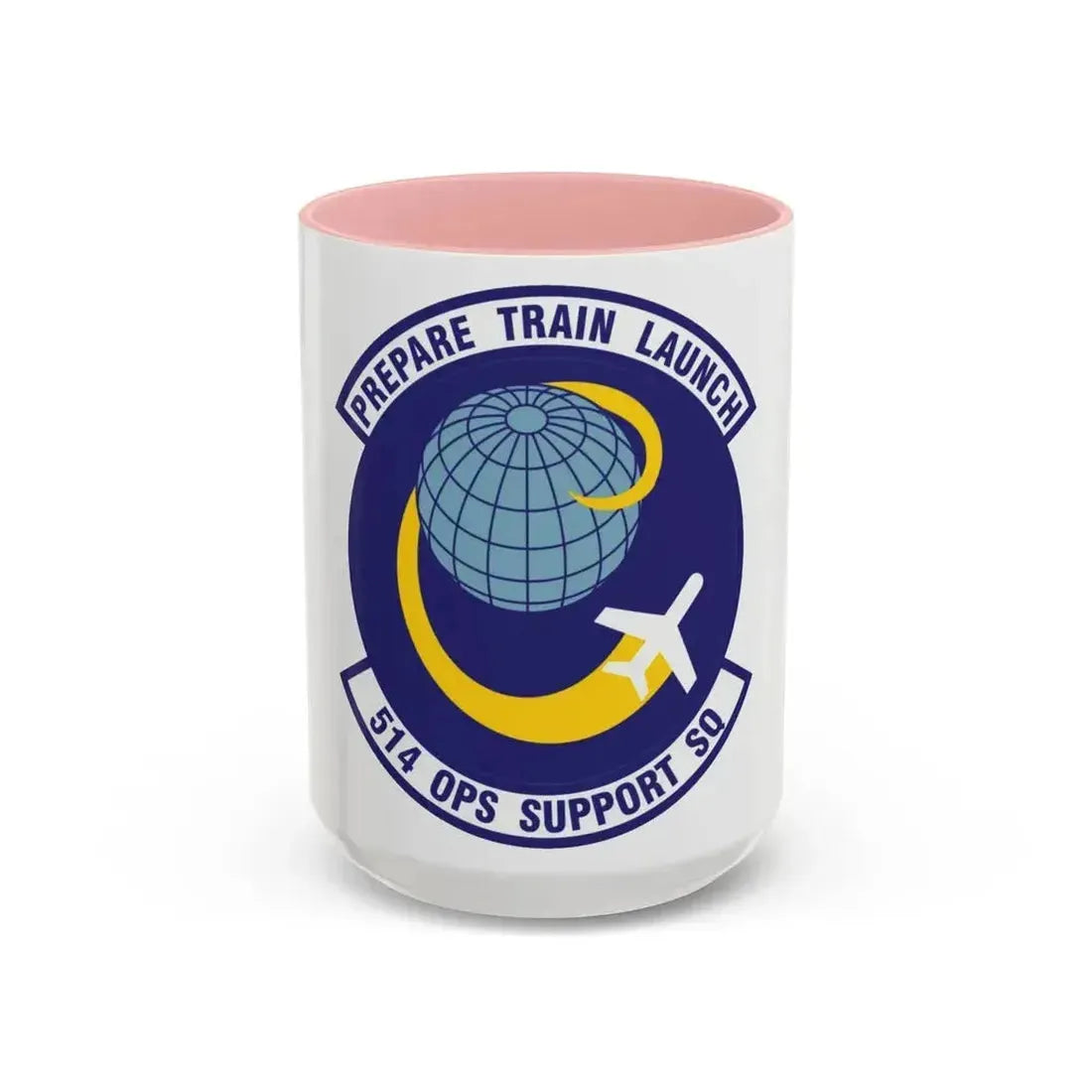 514th Operations Support Squadron (U.S. Air Force) Accent Coffee Mug 15oz Pink - Go Mug Yourself