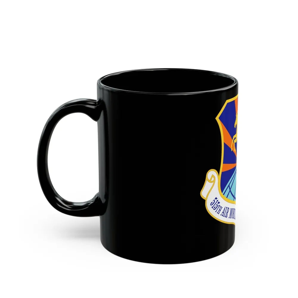 515 Air Mobility Operations Wing AMC (U.S. Air Force) Black Coffee Mug-Go Mug Yourself