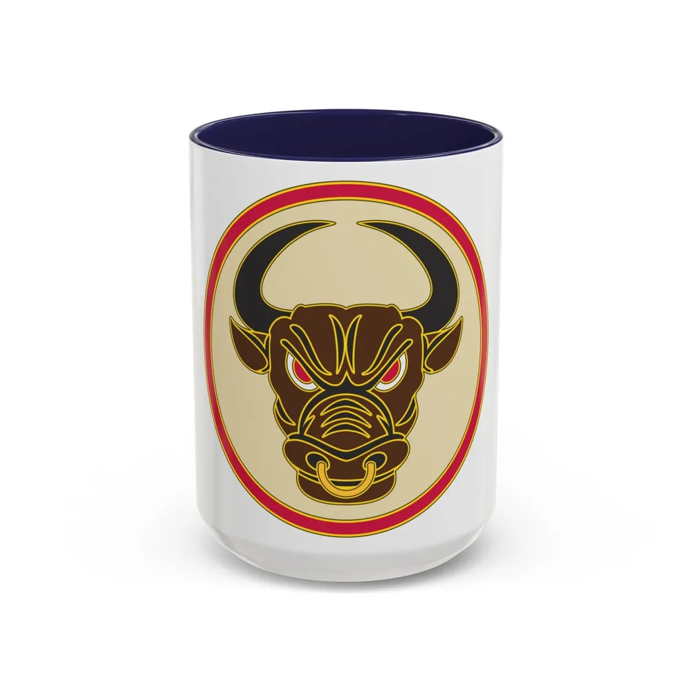 518th Sustainment Brigade (U.S. Army) Accent Coffee Mug-15oz-Navy-Go Mug Yourself