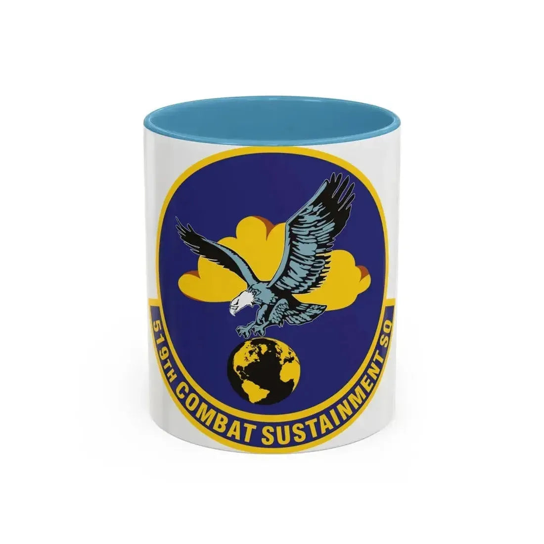 519th Combat Sustainment Squadron (U.S. Air Force) Accent Coffee Mug 11oz Light Blue - Go Mug Yourself