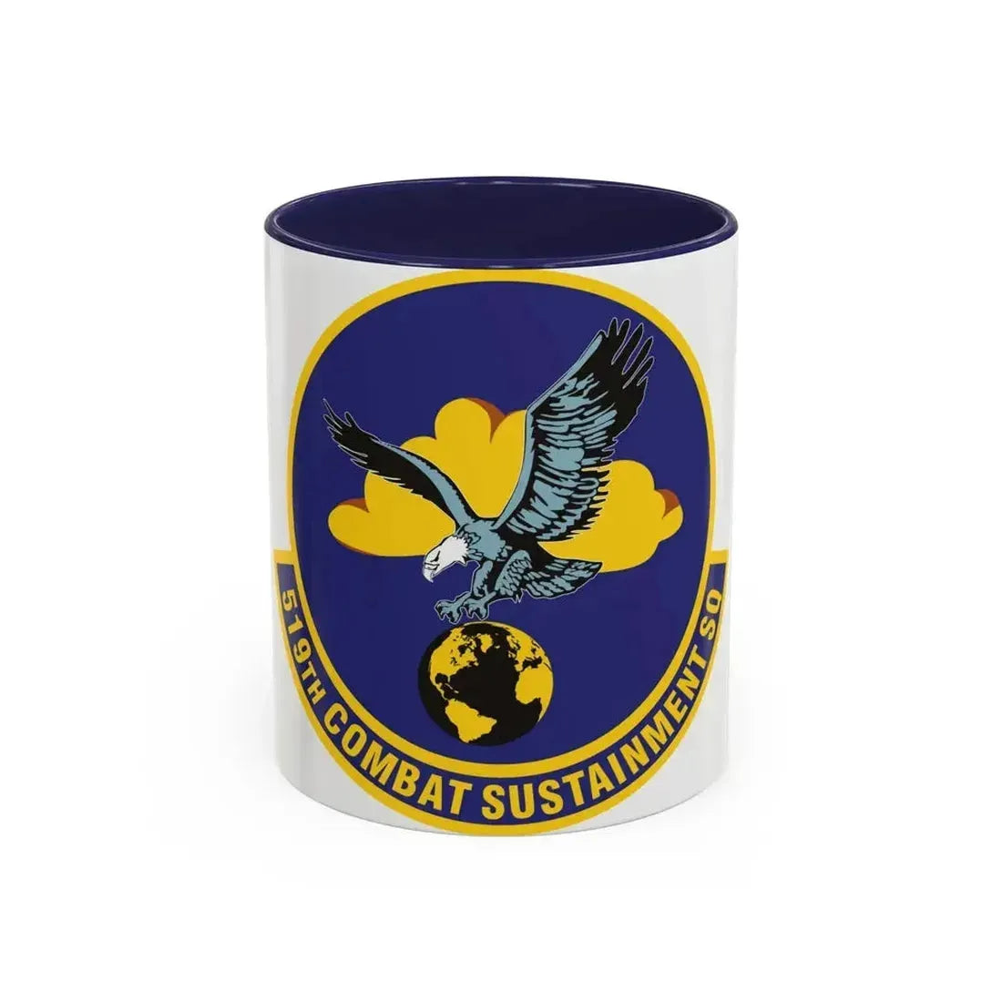 519th Combat Sustainment Squadron (U.S. Air Force) Accent Coffee Mug 11oz Navy - Go Mug Yourself