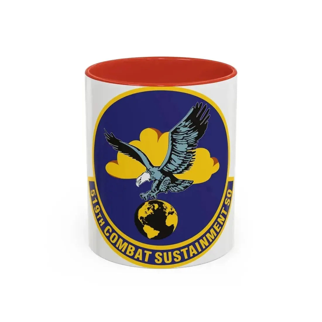 519th Combat Sustainment Squadron (U.S. Air Force) Accent Coffee Mug 11oz Red - Go Mug Yourself