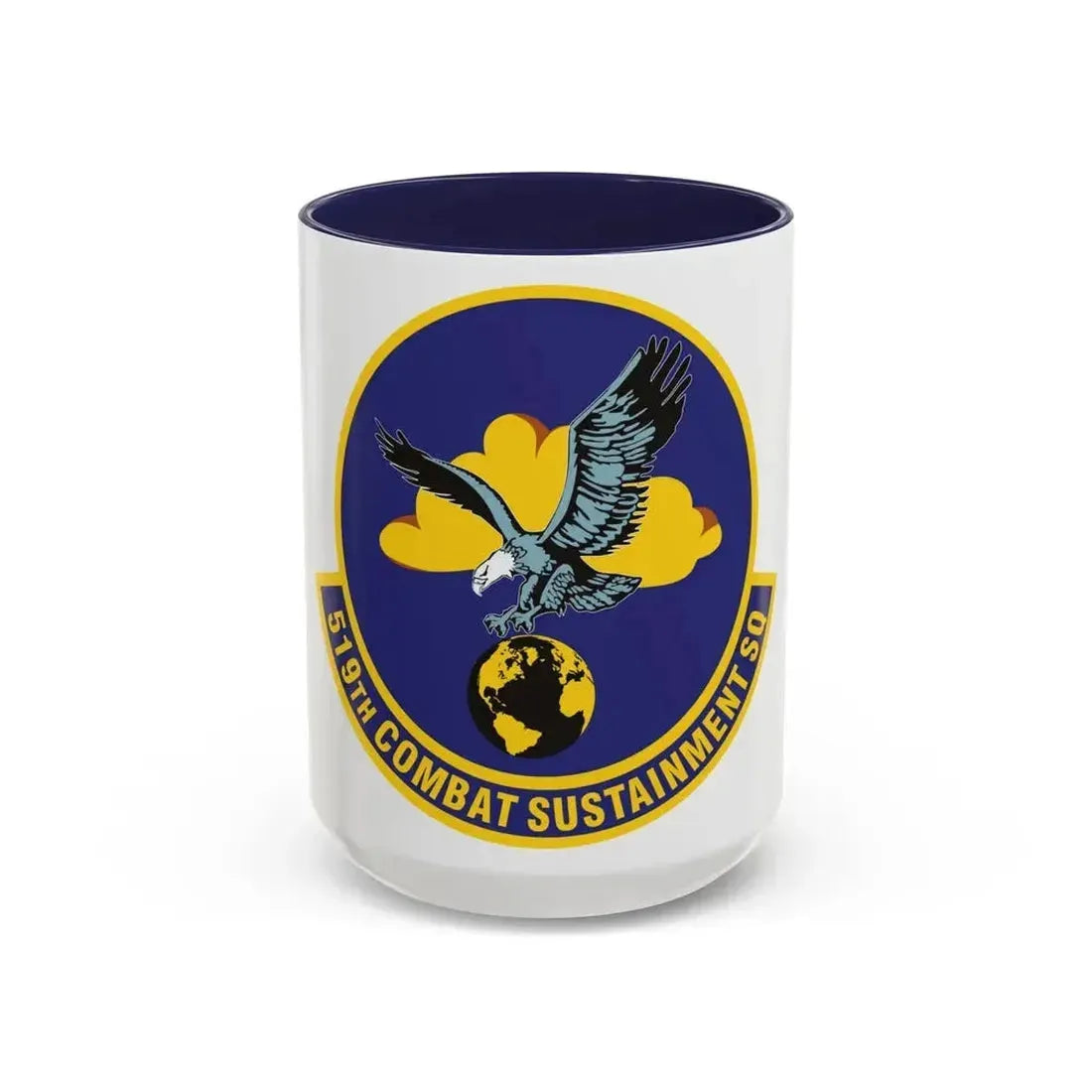 519th Combat Sustainment Squadron (U.S. Air Force) Accent Coffee Mug 15oz Navy - Go Mug Yourself