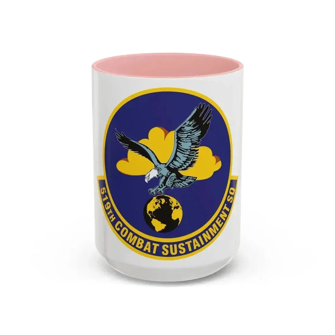 519th Combat Sustainment Squadron (U.S. Air Force) Accent Coffee Mug 15oz Pink - Go Mug Yourself