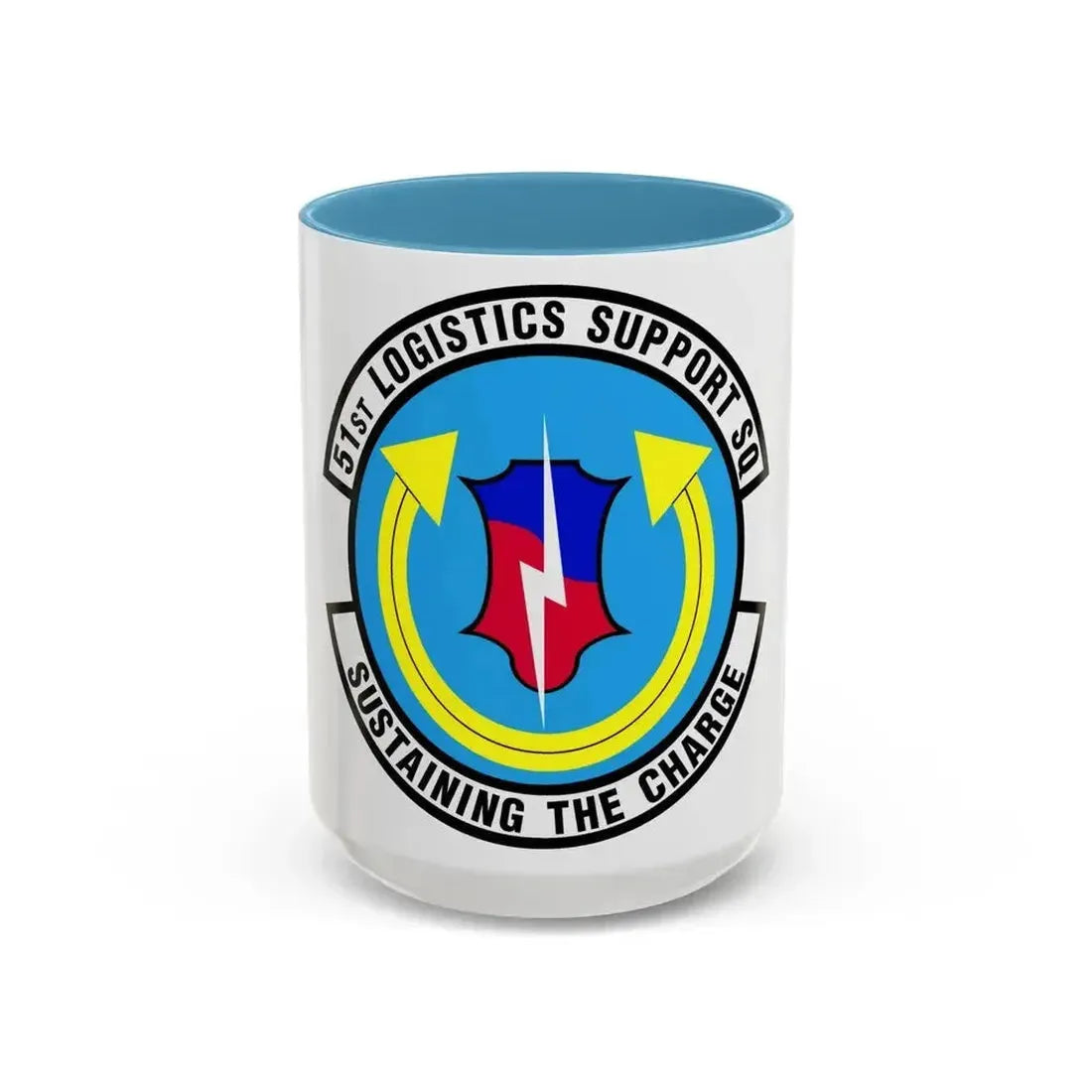51st Logistics Support Squadron (U.S. Air Force) Accent Coffee Mug 15oz Light Blue - Go Mug Yourself