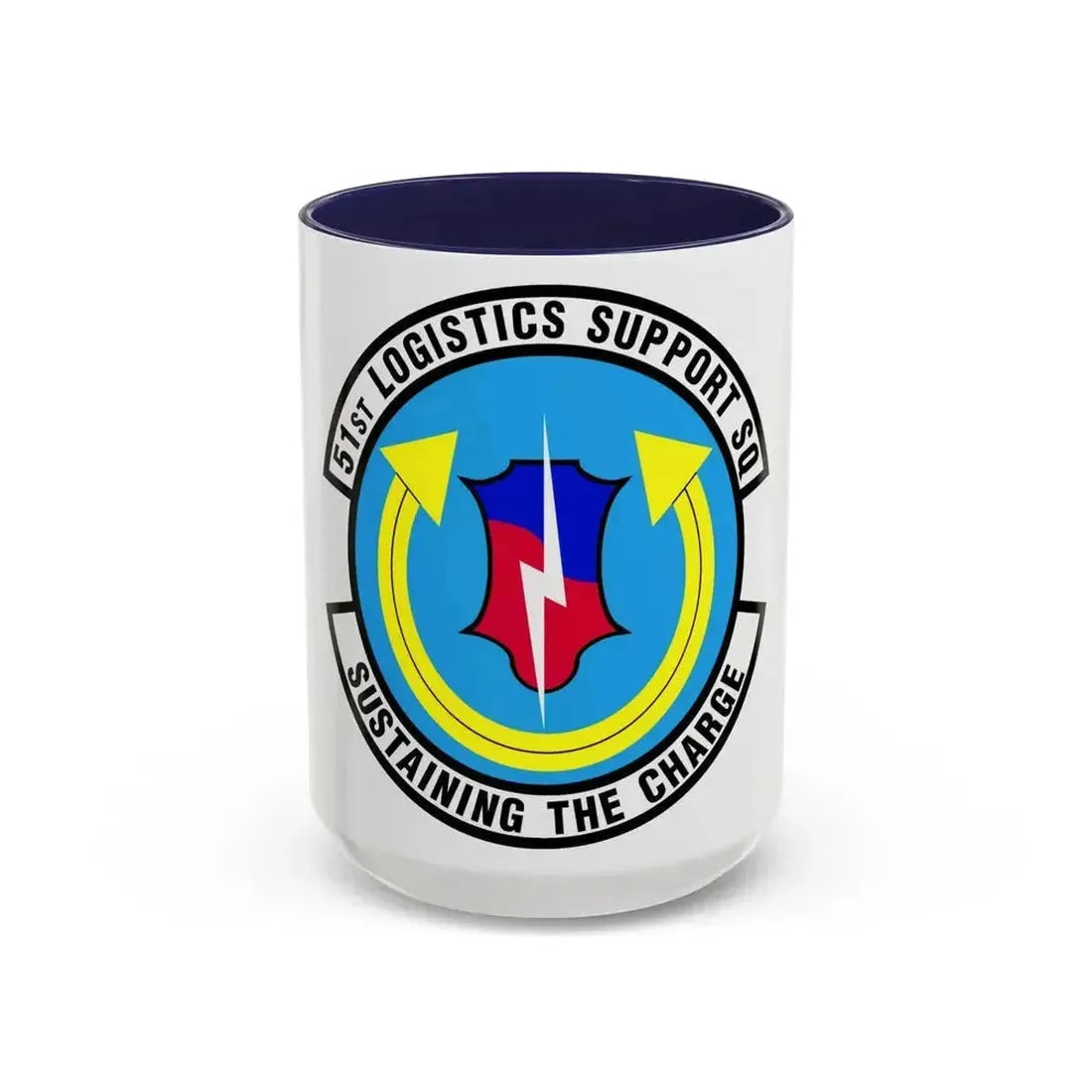 51st Logistics Support Squadron (U.S. Air Force) Accent Coffee Mug 15oz Navy - Go Mug Yourself