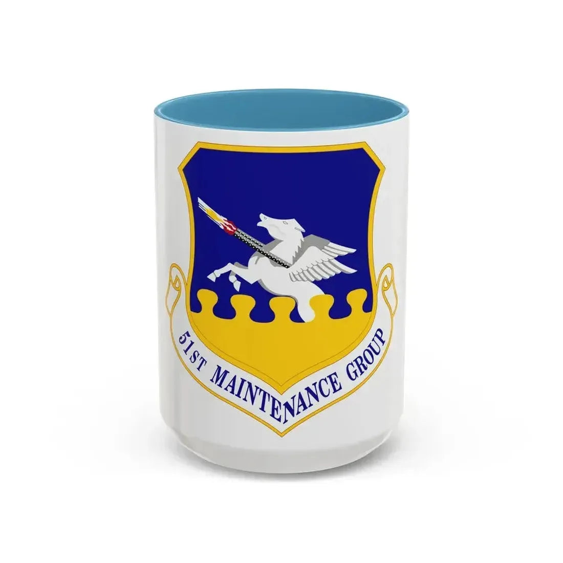 51st Maintenance Group (U.S. Air Force) Accent Coffee Mug 15oz Light Blue - Go Mug Yourself