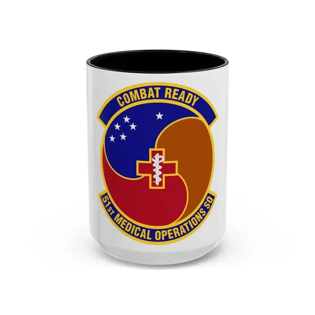 51st Medical Operations Squadron (U.S. Air Force) Accent Coffee Mug 15oz Black - Go Mug Yourself