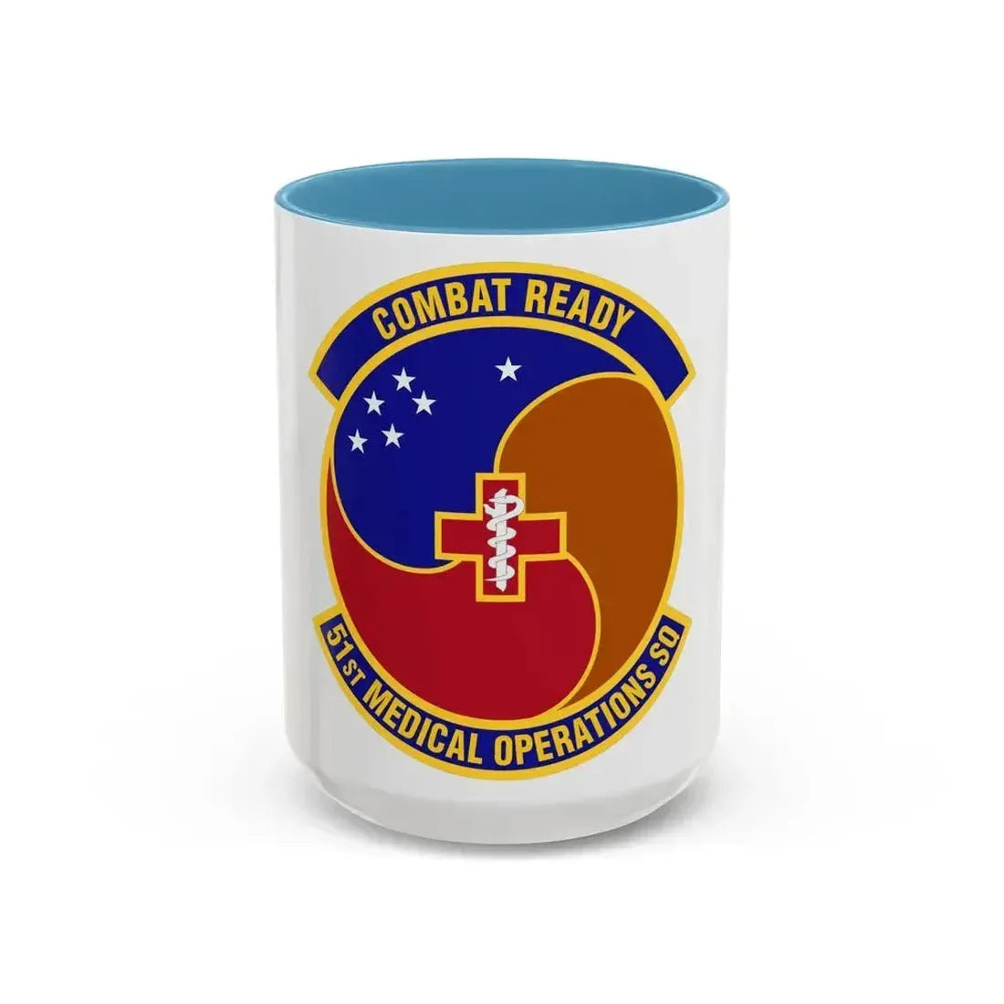 51st Medical Operations Squadron (U.S. Air Force) Accent Coffee Mug 15oz Light Blue - Go Mug Yourself