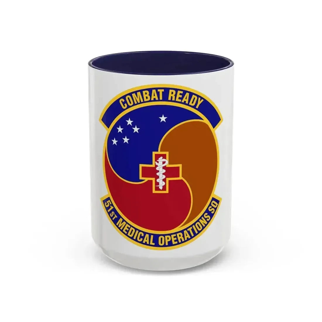 51st Medical Operations Squadron (U.S. Air Force) Accent Coffee Mug 15oz Navy - Go Mug Yourself