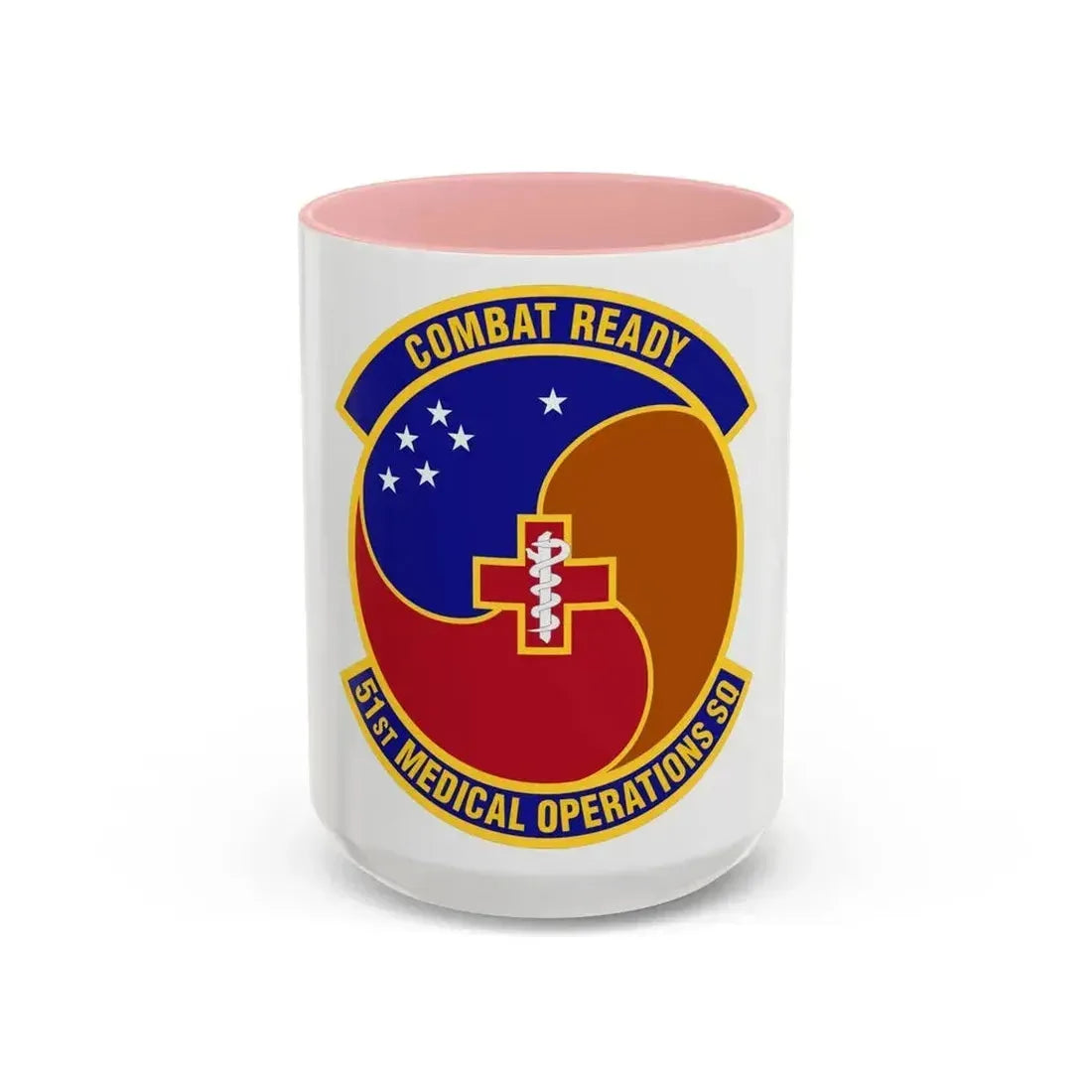 51st Medical Operations Squadron (U.S. Air Force) Accent Coffee Mug 15oz Pink - Go Mug Yourself