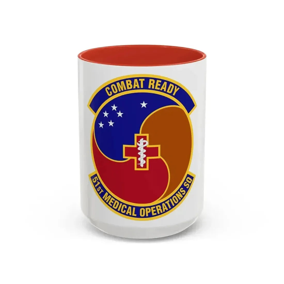 51st Medical Operations Squadron (U.S. Air Force) Accent Coffee Mug 15oz Red - Go Mug Yourself