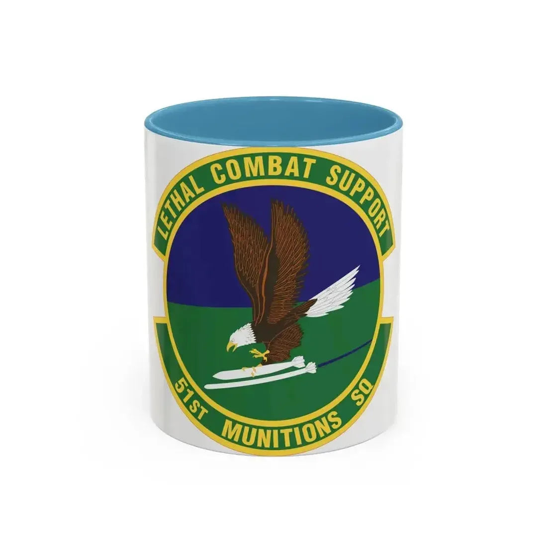 51st Munitions Squadron (U.S. Air Force) Accent Coffee Mug 11oz Light Blue - Go Mug Yourself