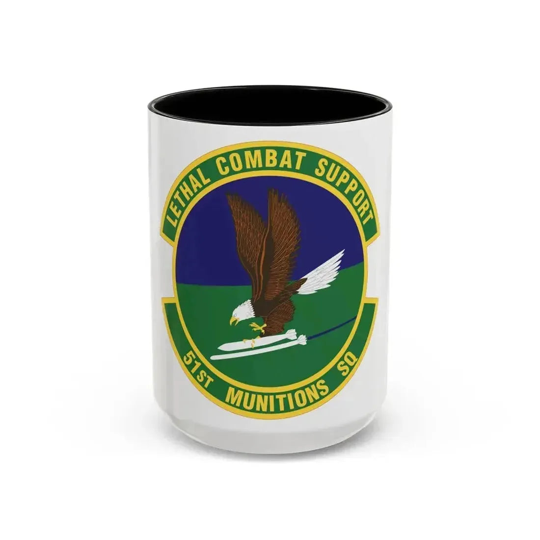 51st Munitions Squadron (U.S. Air Force) Accent Coffee Mug 15oz Black - Go Mug Yourself