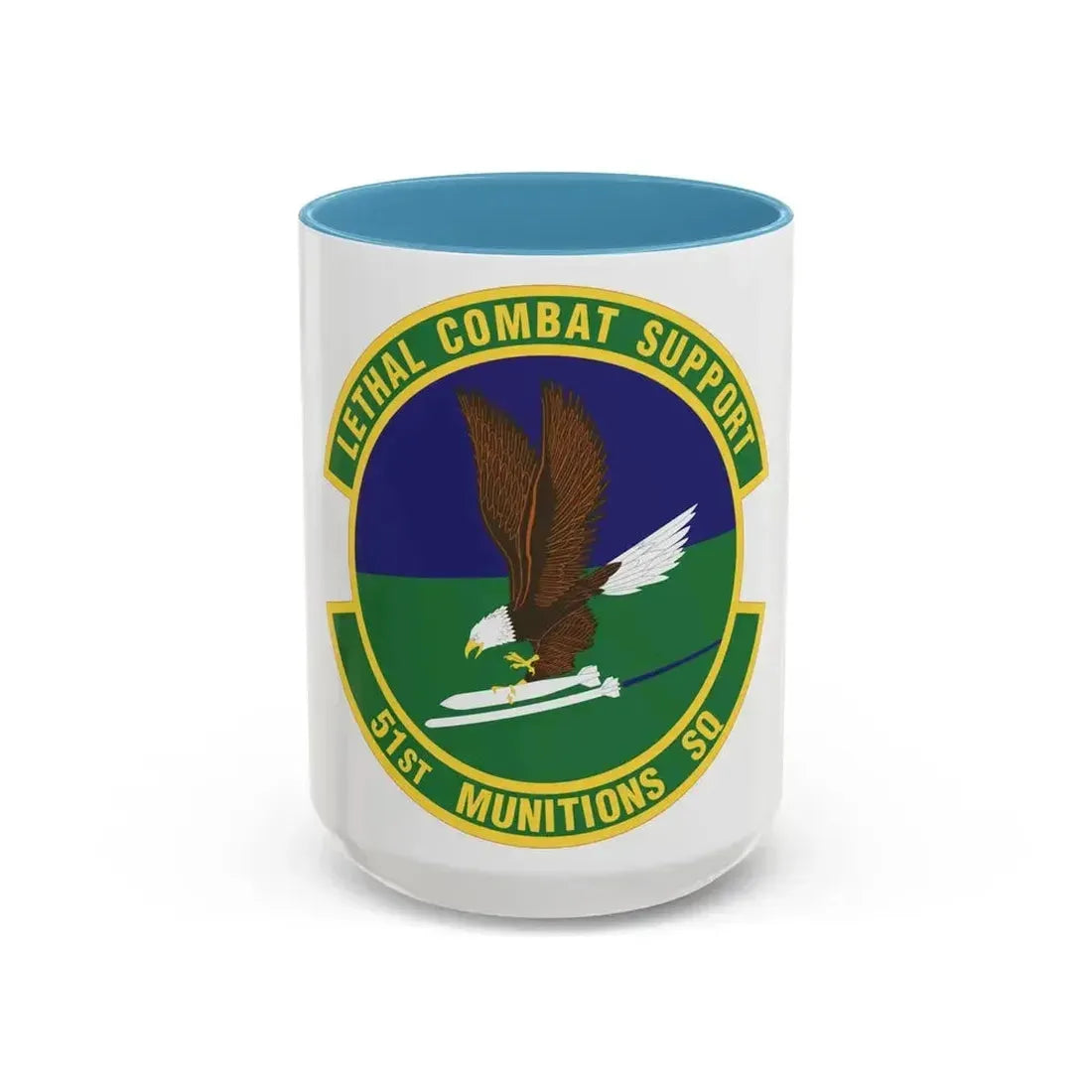 51st Munitions Squadron (U.S. Air Force) Accent Coffee Mug 15oz Light Blue - Go Mug Yourself