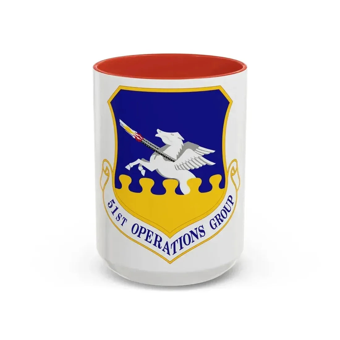 51st Operations Group (U.S. Air Force) Accent Coffee Mug 15oz Red - Go Mug Yourself