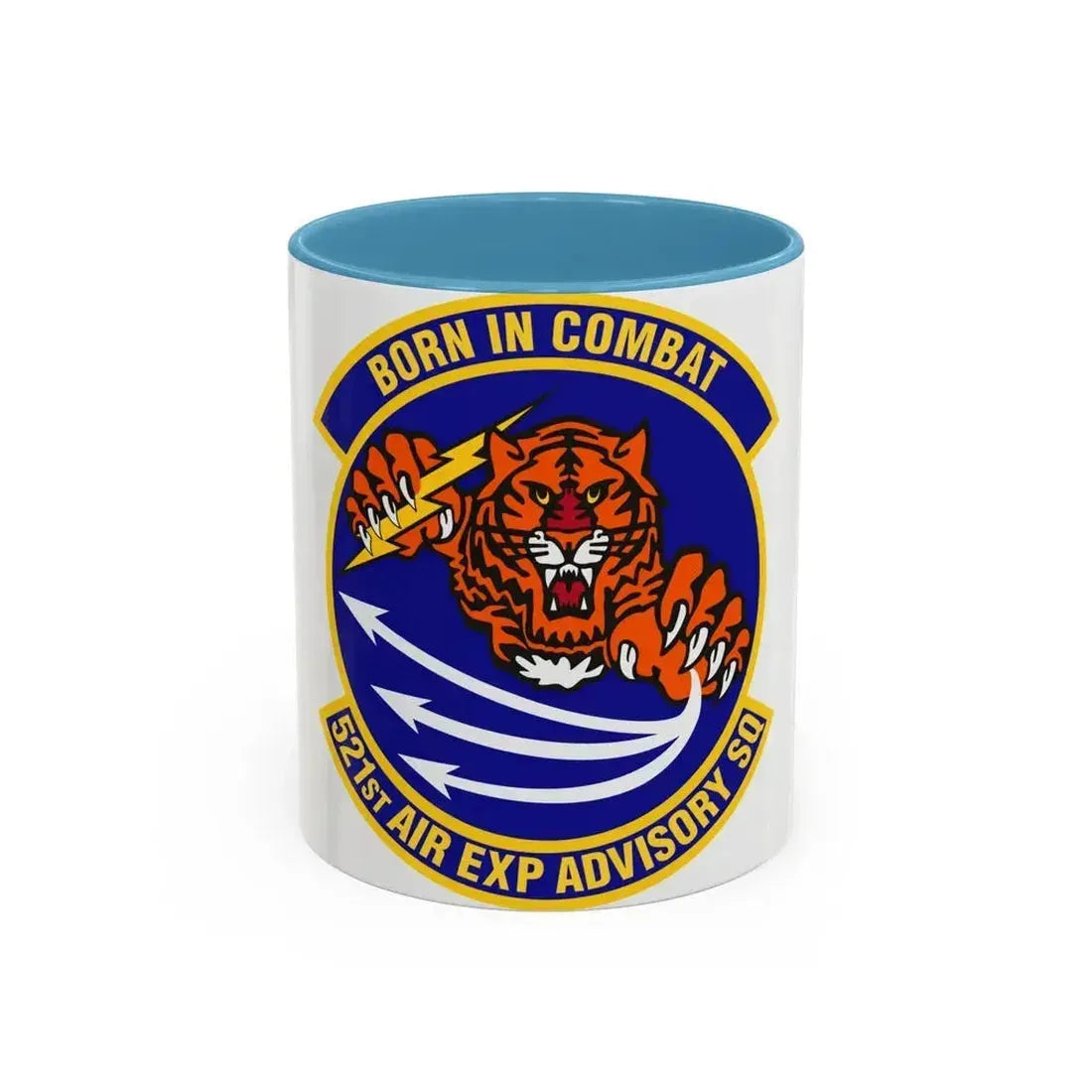 521st Air Expeditionary Advisory Squadron (U.S. Air Force) Accent Coffee Mug 11oz Light Blue - Go Mug Yourself
