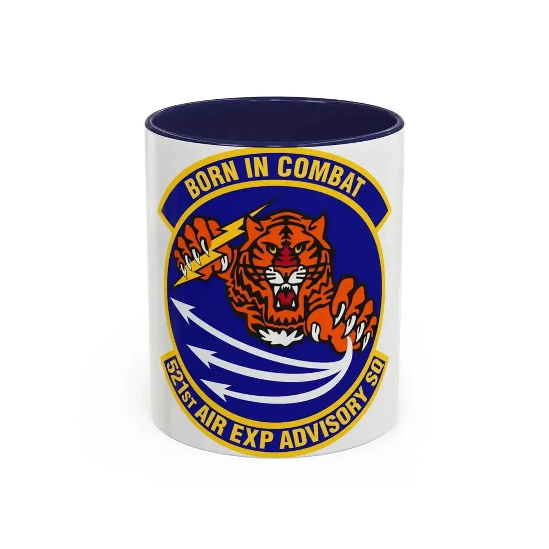 521st Air Expeditionary Advisory Squadron (U.S. Air Force) Accent Coffee Mug 11oz Navy - Go Mug Yourself